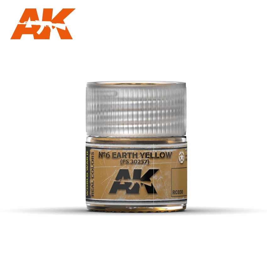 фото Краска акриловая ak interactive nº6 earth yellow fs 30257 земляной желтый, 10 мл