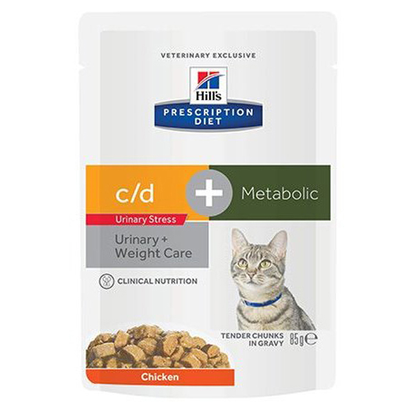 

Влажный корм для кошек Hill's при цистите с курицей, 12 шт по 85 г, Prescription Diet