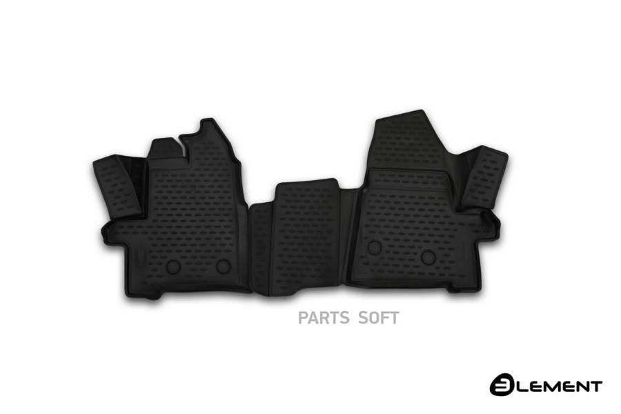 

AUTOFAMILY Коврики 3D в салон FORD Transit, 2014-, 2 шт. полиуретан