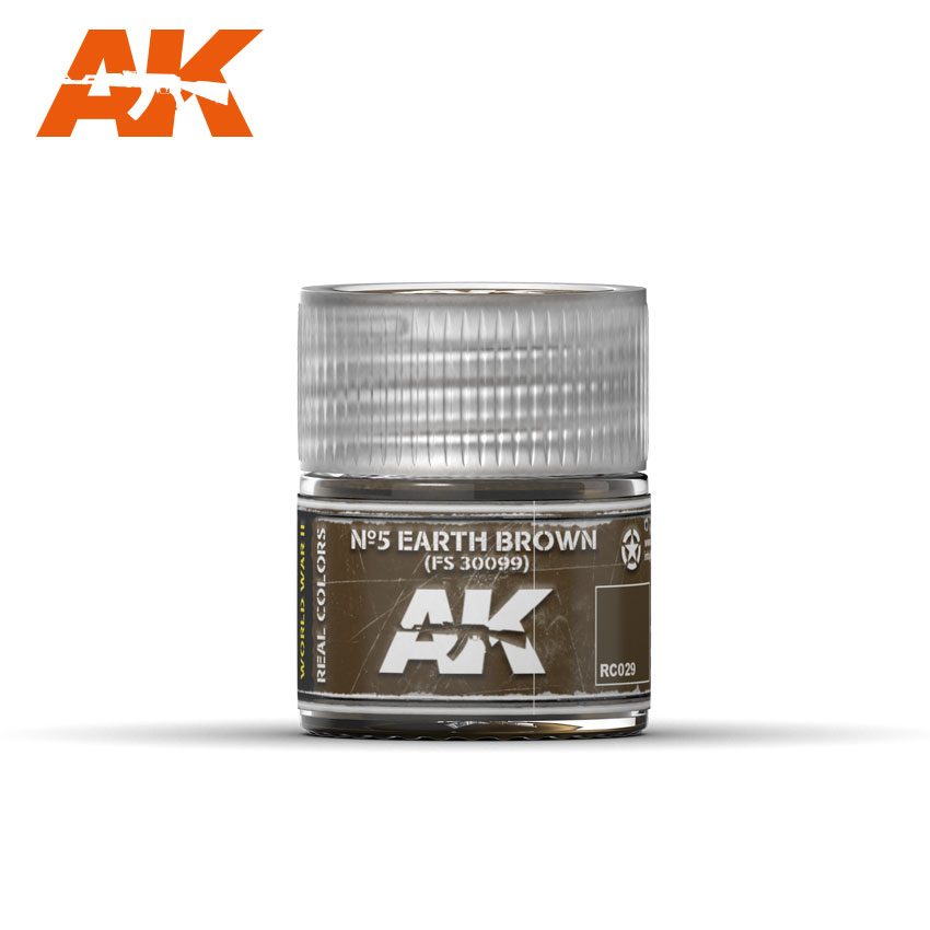 фото Краска акриловая ak interactive nº5 earth brown fs 30099 прозрачный коричневый, 10 мл