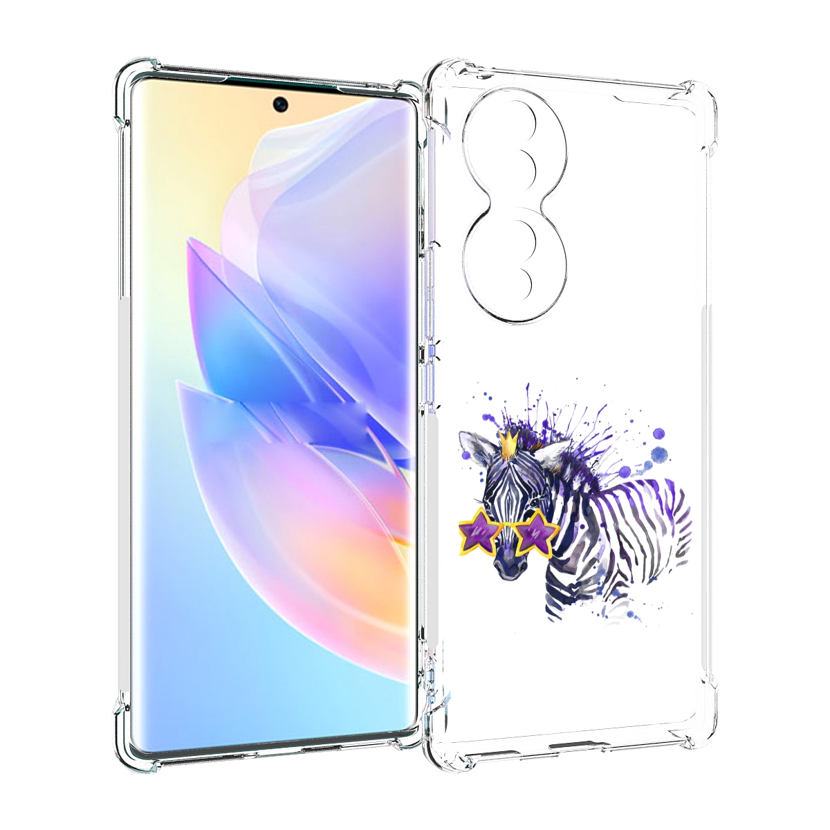 

Чехол MyPads акварельная зебра для Honor 70, Прозрачный, Tocco