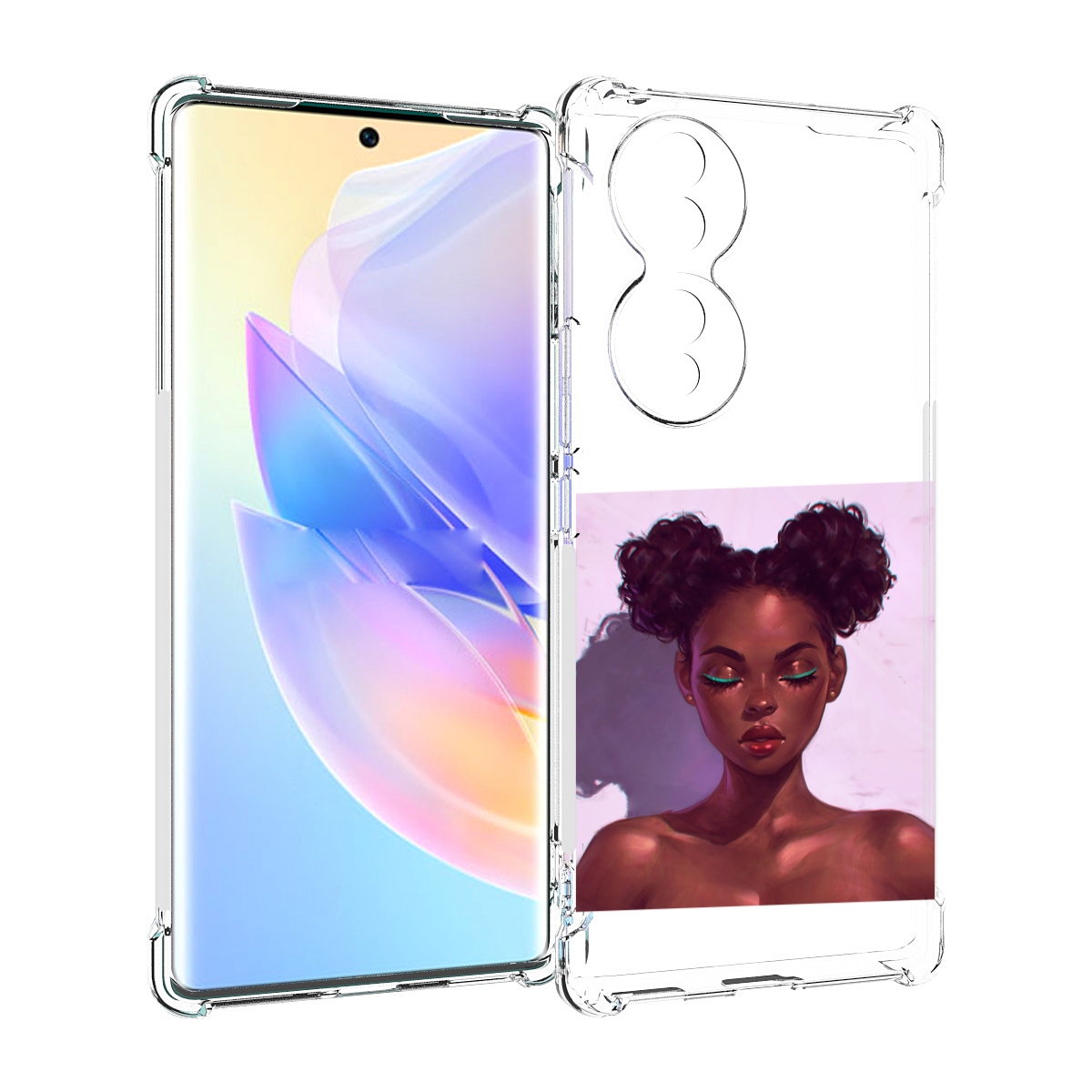 

Чехол MyPads зеленые-стрелки женский для Honor 70, Прозрачный, Tocco