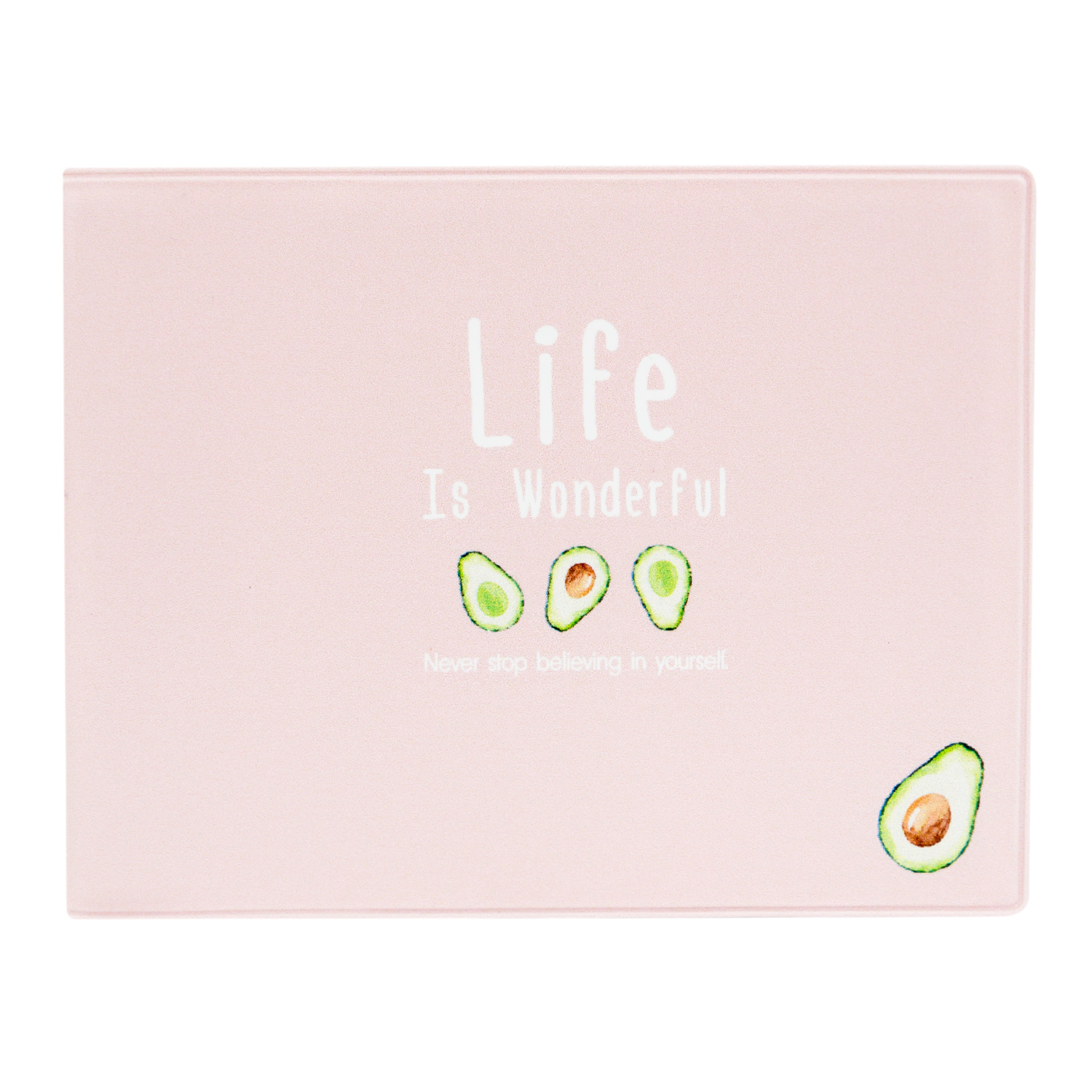 

Обложка для студенческого Kawaii Factory KW067 Life is - pink and avocado розовая, KW067-000195