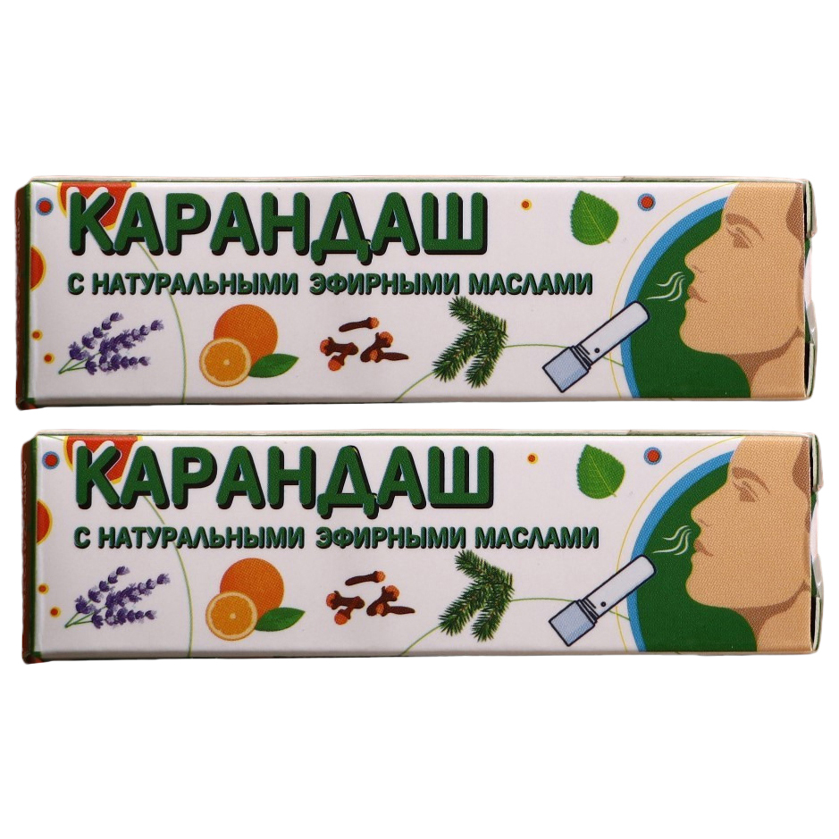 Купить Карандаш-ингалятор от простуды с мятой и эвкалиптом(2 шт), Vitamuno, белый