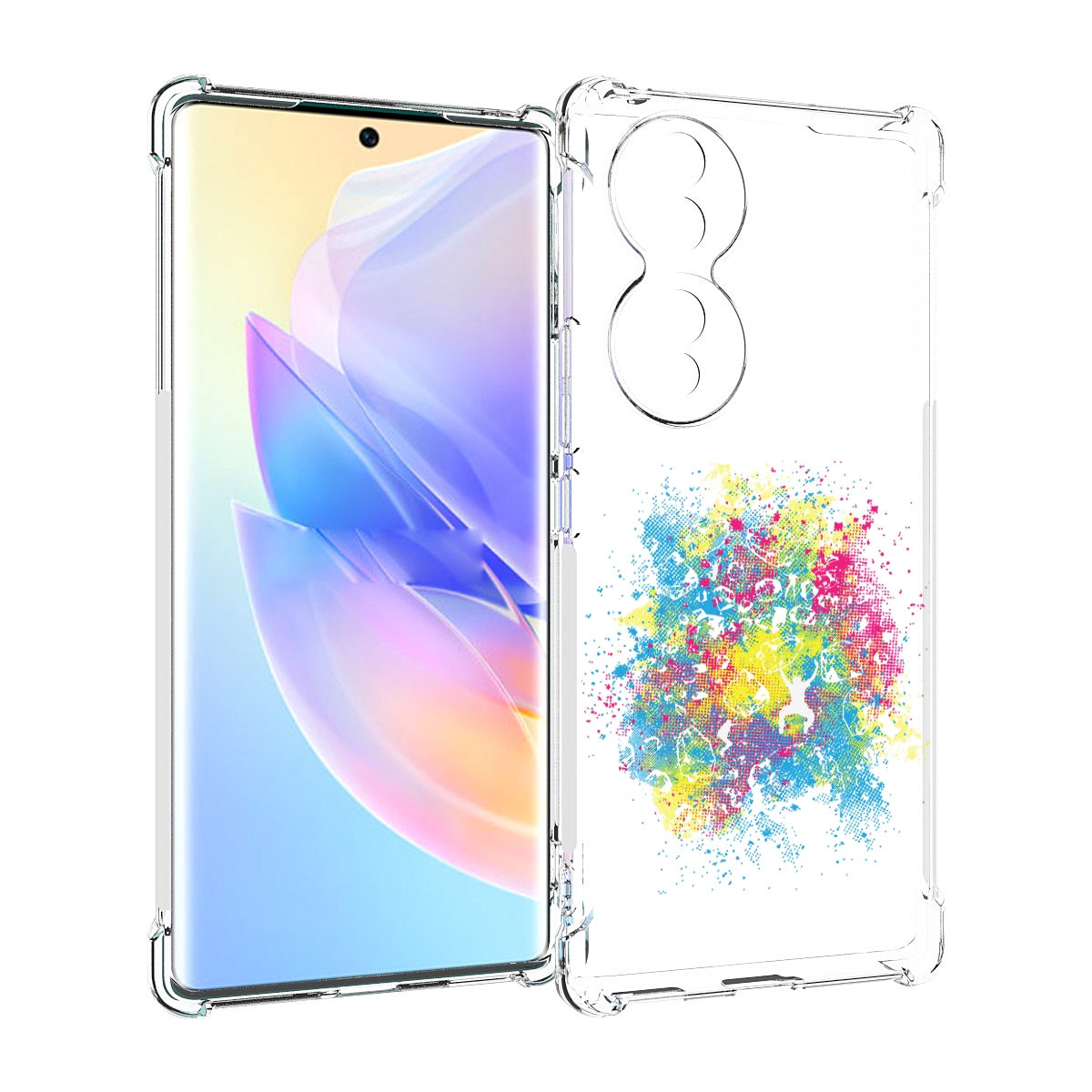 

Чехол MyPads акварель абстракция для Honor 70, Прозрачный, Tocco