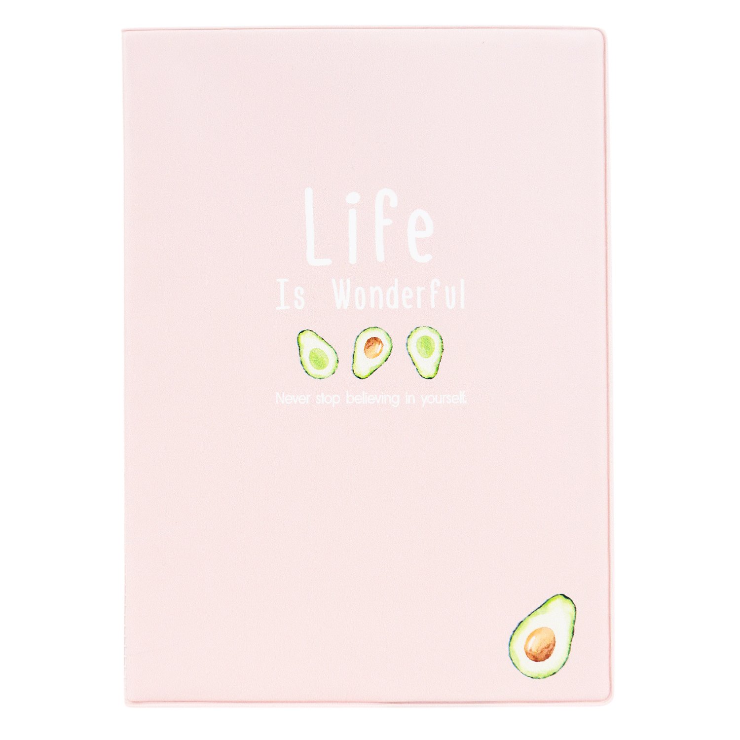 фото Обложка для паспорта kawaii factory kw064 life is - pink and avocado