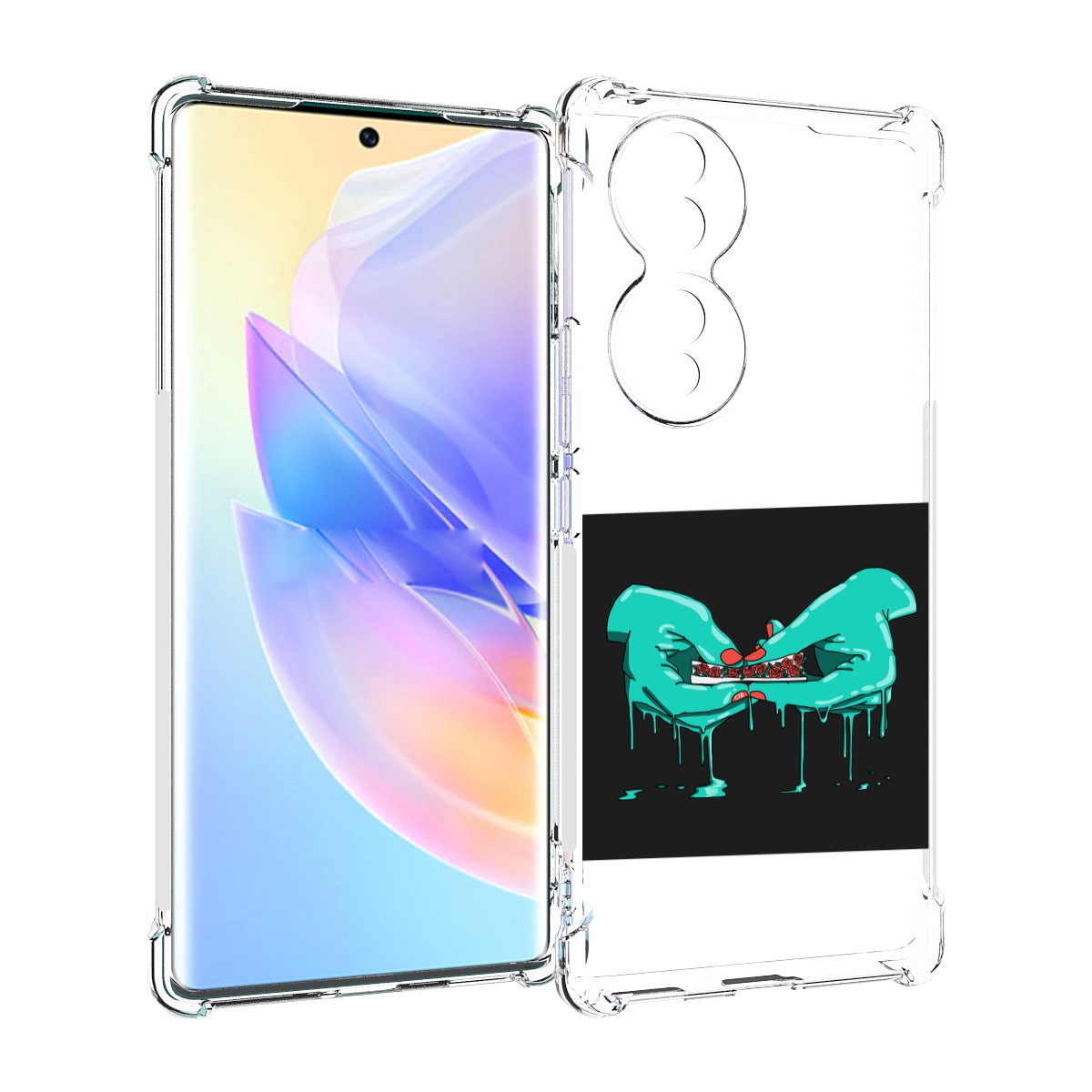

Чехол MyPads закручиваю-розочки для Honor 70, Прозрачный, Tocco
