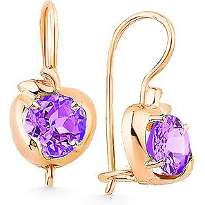 

Серьги женские из золота Magic Stones 09-1-042-0200-010, аметист, 09-1-042-0200-010