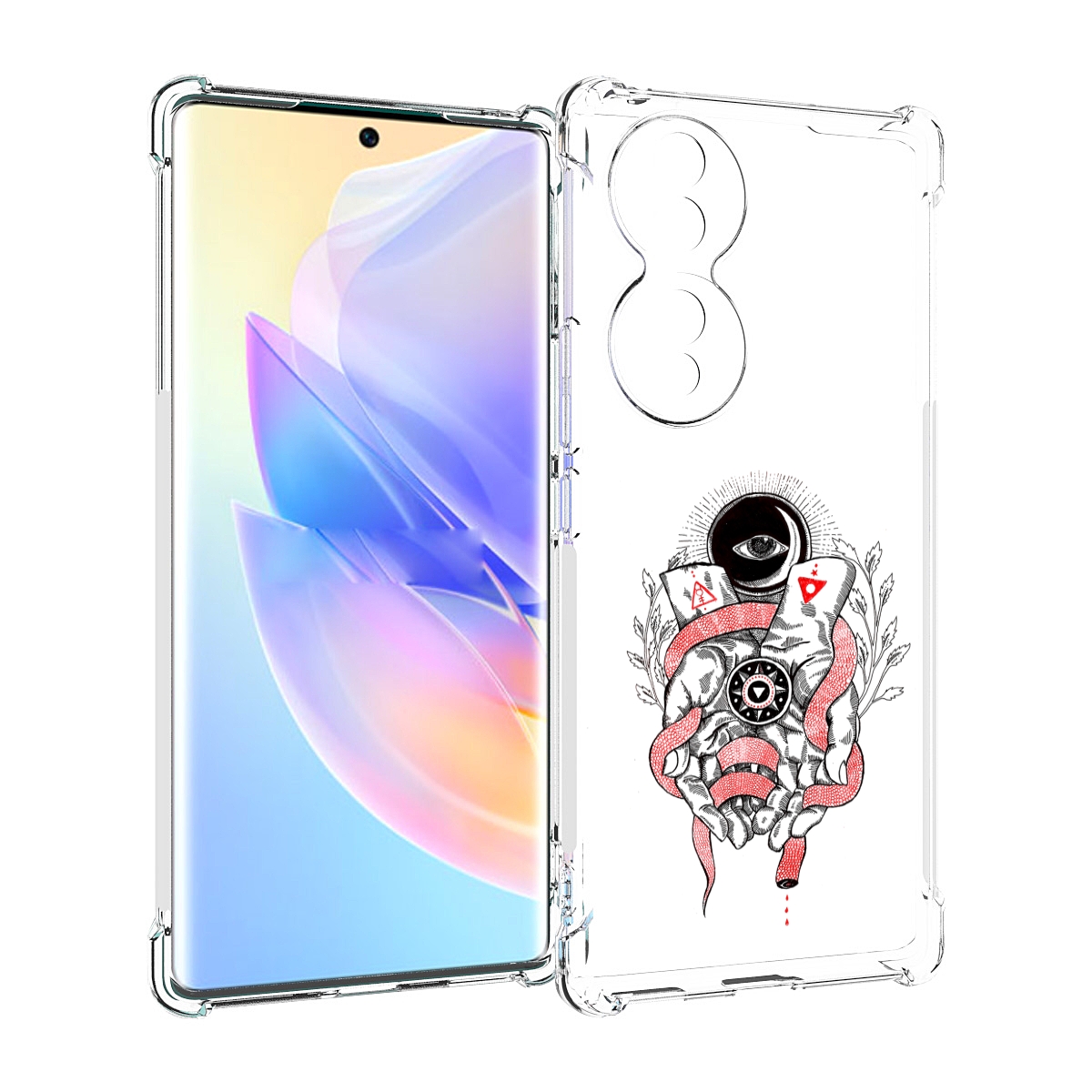 

Чехол MyPads абстрация связанные руки для Honor 70, Прозрачный, Tocco