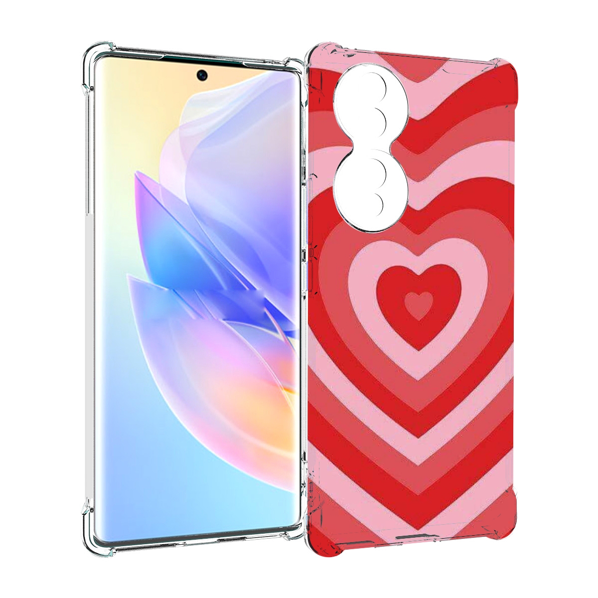 

Чехол MyPads завораживающее сердце женский для Honor 70, Прозрачный, Tocco