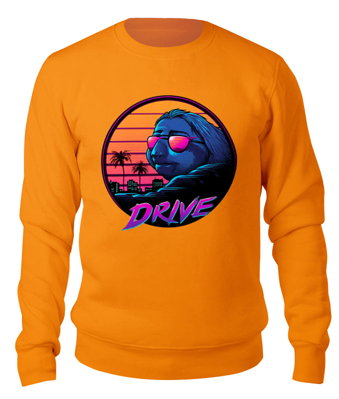 

Свитшот унисекс Printio Ленивец оранжевый L, Ленивец