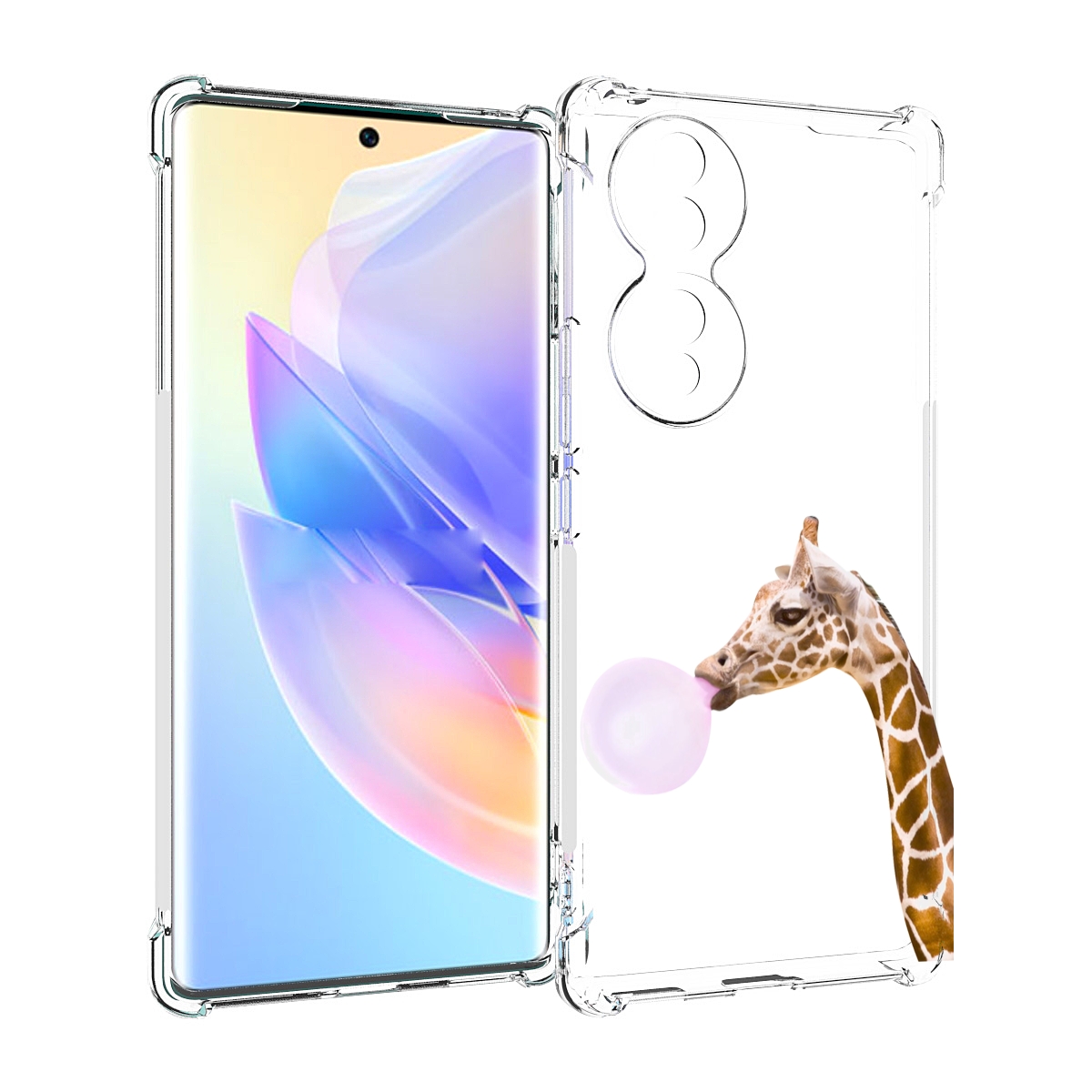

Чехол MyPads жираф-с-жвачкой для Honor 70, Прозрачный, Tocco