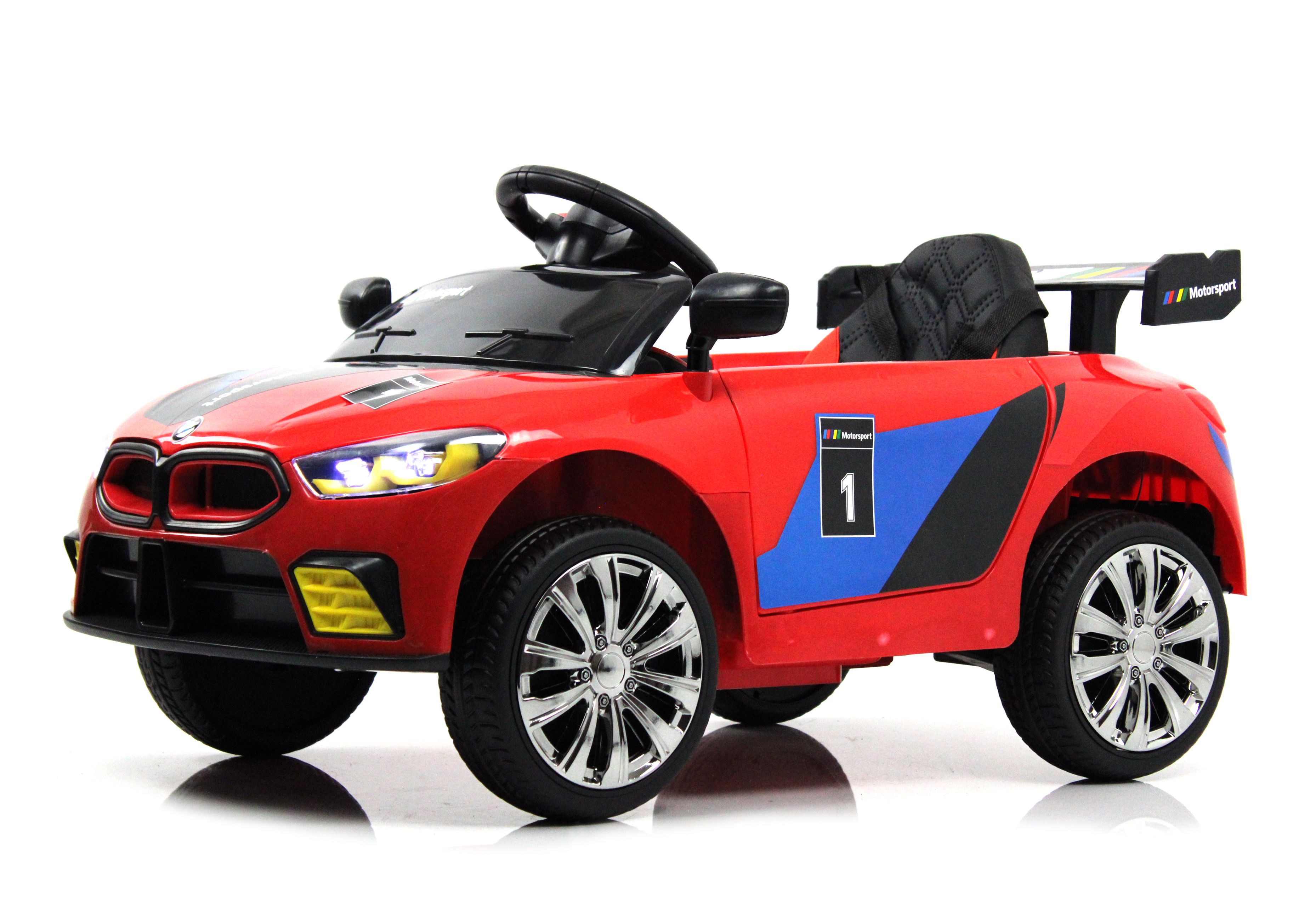 

Детский электромобиль RiverToys BMW F444FF Красный, Белый