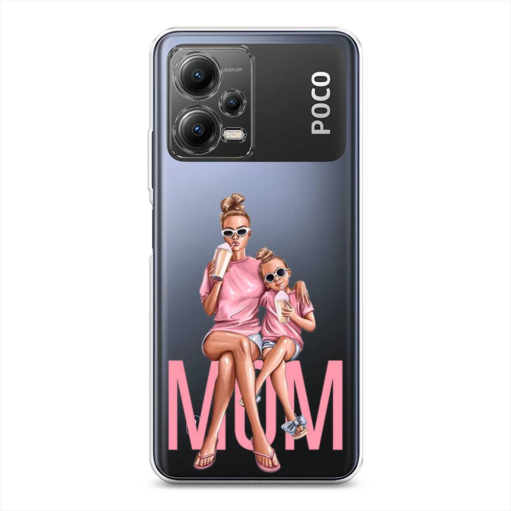 

Чехол Awog на Poco X5 5G "Lovely mom", Бежевый;розовый;прозрачный, 317950-7