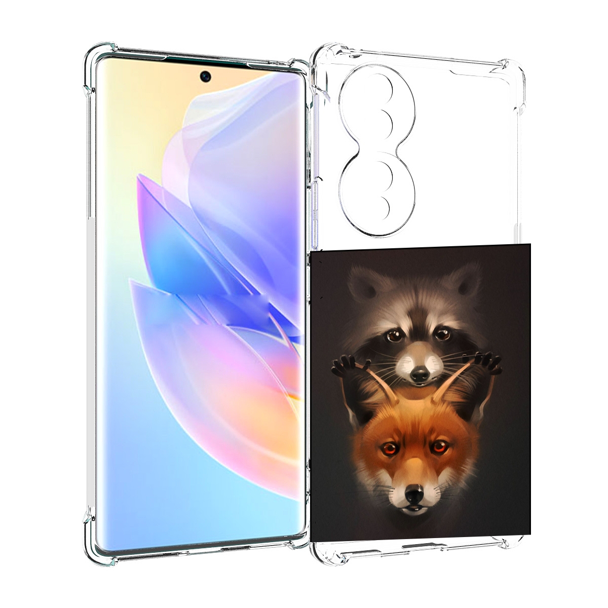 

Чехол MyPads енотик-лисенок для Honor 70, Прозрачный, Tocco