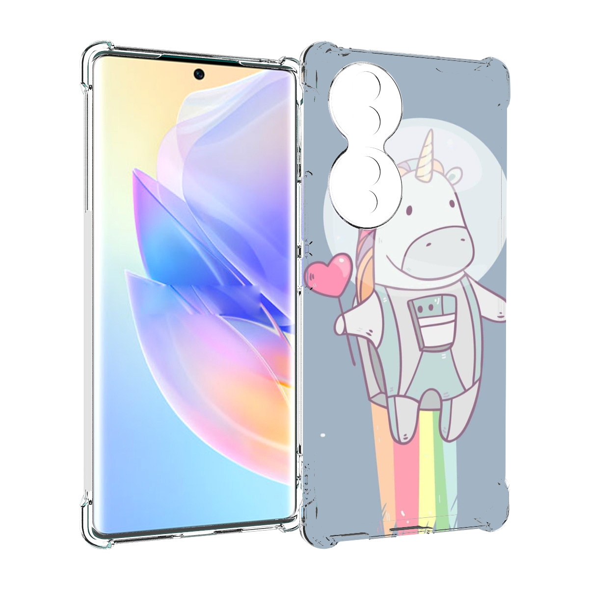 

Чехол MyPads единорог летит за орбиту для Honor 70, Прозрачный, Tocco