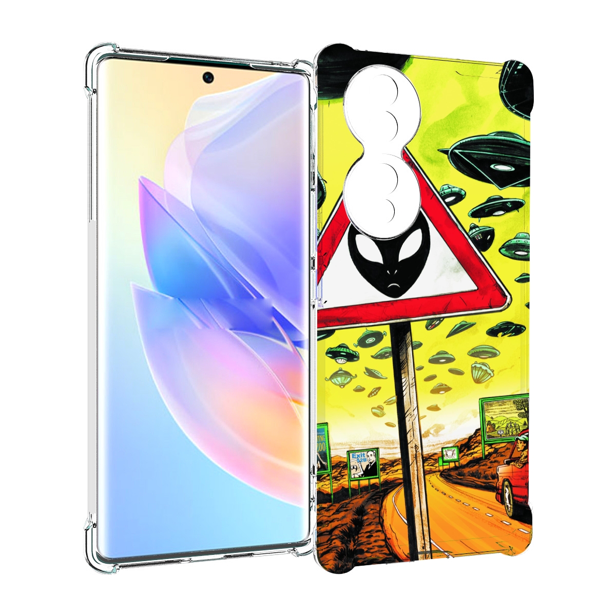 

Чехол MyPads дорога к инопланетянам для Honor 70, Прозрачный, Tocco