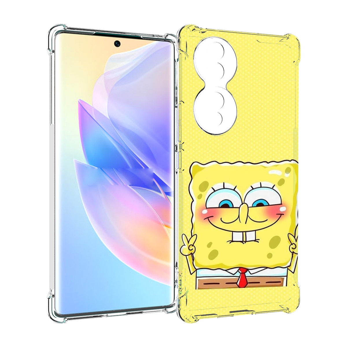 

Чехол MyPads довольный милый спанчбоб для Honor 70, Прозрачный, Tocco