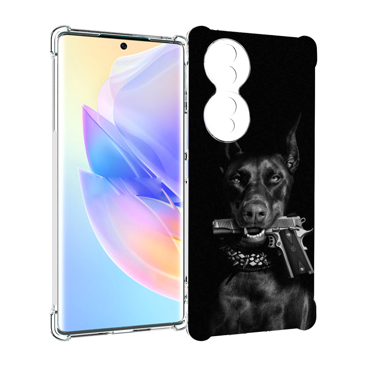 

Чехол MyPads доберман мужской для Honor 70, Прозрачный, Tocco