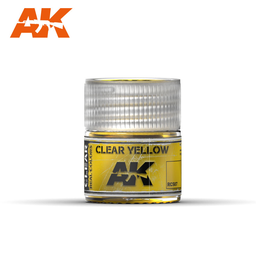 Краска акриловая AK Interactive Clear Yellow прозрачный желтый, 10 мл