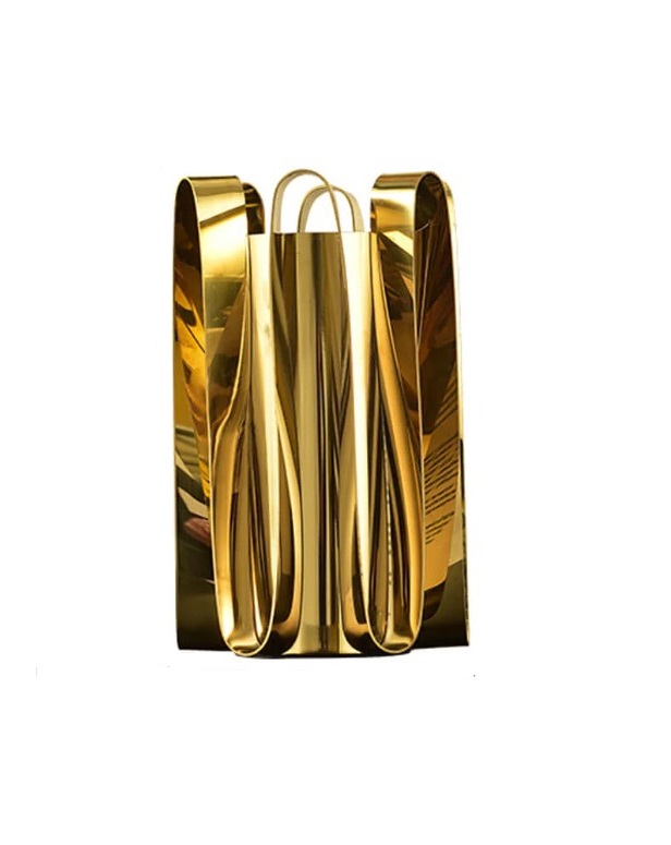 Подставка интерьерная-ваза Lenardi 299-092 25 см, золото Металл