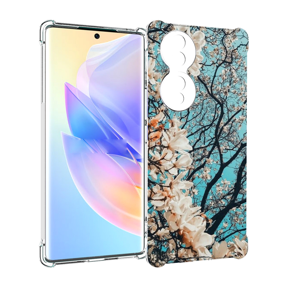 

Чехол MyPads дерево-с-цветочками для Honor 70, Прозрачный, Tocco
