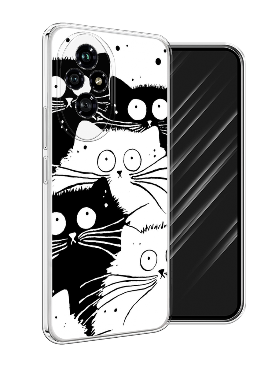 

Чехол Awog на Honor 200 "Коты черно-белые", Черный;белый, 6124750-1