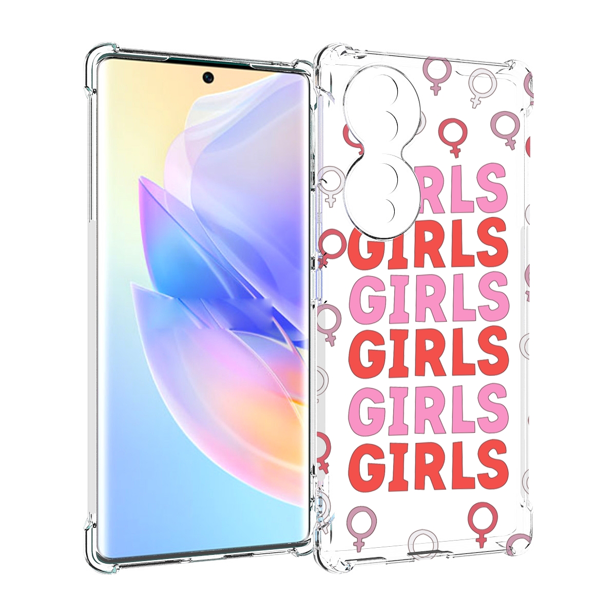 

Чехол MyPads девушки!!! женский для Honor 70, Прозрачный, Tocco