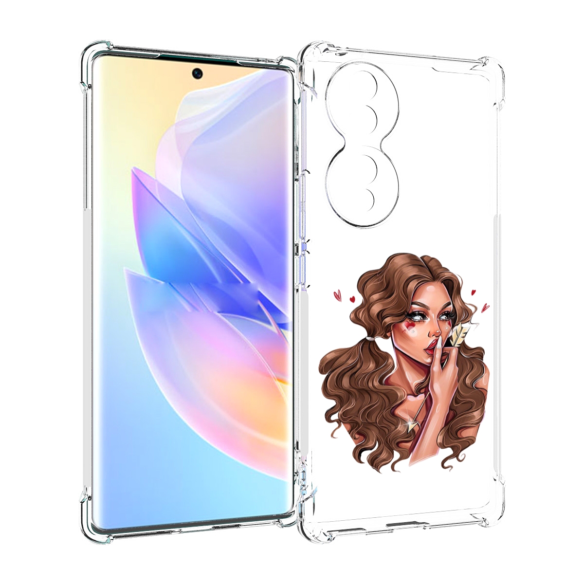 

Чехол MyPads девушка-со-стрелой женский для Honor 70, Прозрачный, Tocco