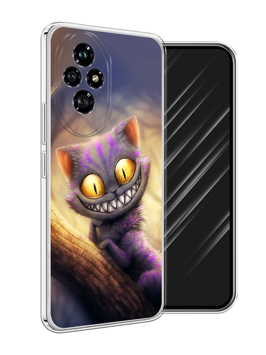 

Чехол Awog на Honor 200 "Cheshire Cat", Фиолетовый;желтый, 6124750-1