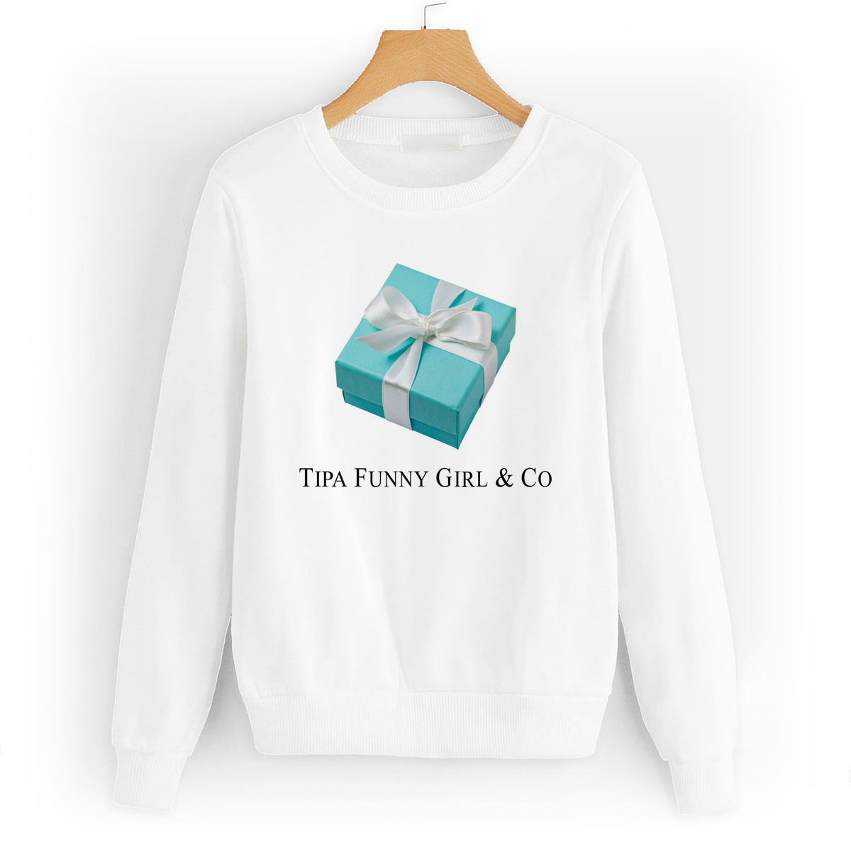 

Свитшот белый CoolPodarok Tipa Funny Girl and Co, 58W01546