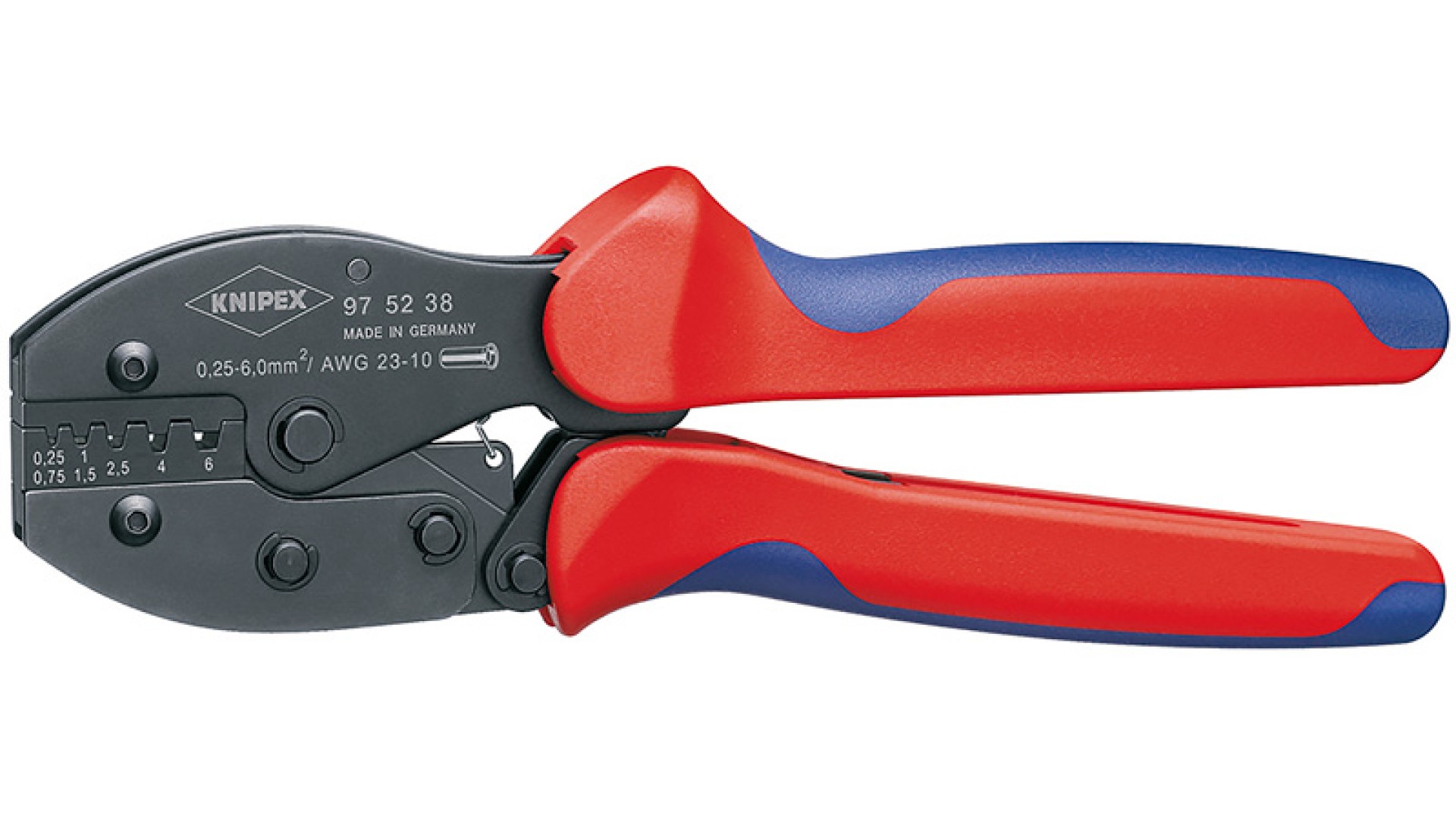 

Пресс-клещи Knipex KN-975238 PreciForce, 5 гнёзд,DIN 46228 1+4, 0.25-6.0 мм, длина 220 мм, KN-975238