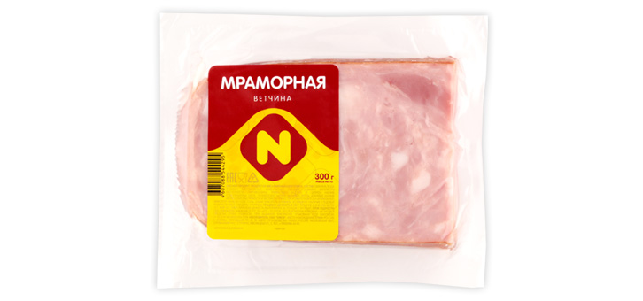

Ветчина Останкино Мраморная вареная 300 г