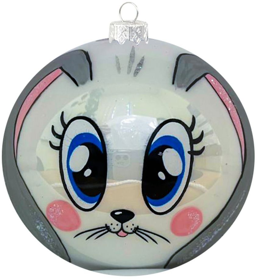 Новогодний шар Коломеев Зайка Символ года 8 см в подарочной упаковке 349₽