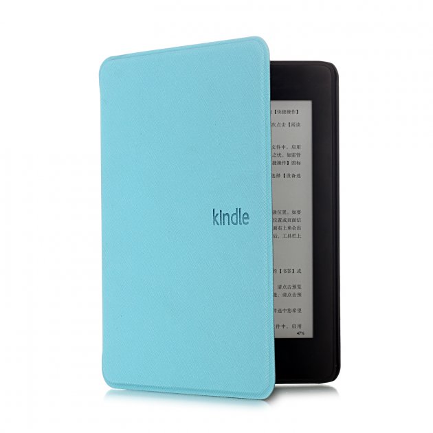 фото Электронная книга amazon kindle paperwhite 2021 8gb special offer с обложкой light blue