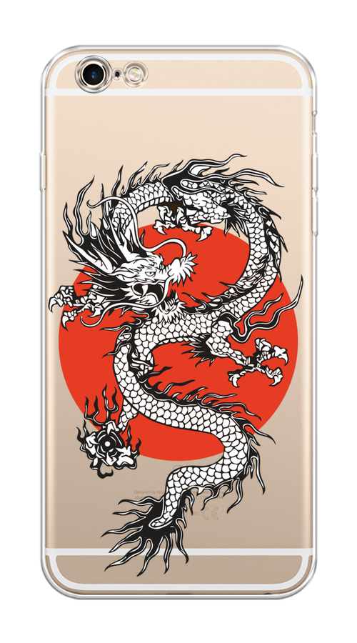 

Чехол на Apple iPhone 6 Plus/6S Plus "Восходящий дракон", Белый;черный;красный, 10550-1