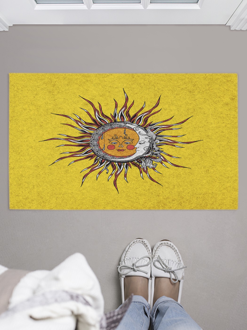 

door_48554 Придверный коврик в прихожую для обуви, на резиновой основе, 75x45 см