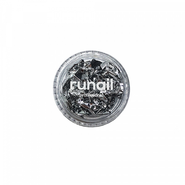 фото Фольга runail «поталь», серебро
