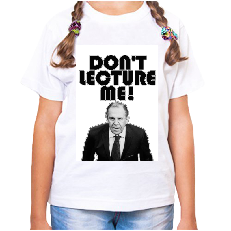 

Футболка девочке белая 36 р-р Лавров dont lecture me, Белый, fdd_lavrov_dont_lecture_me
