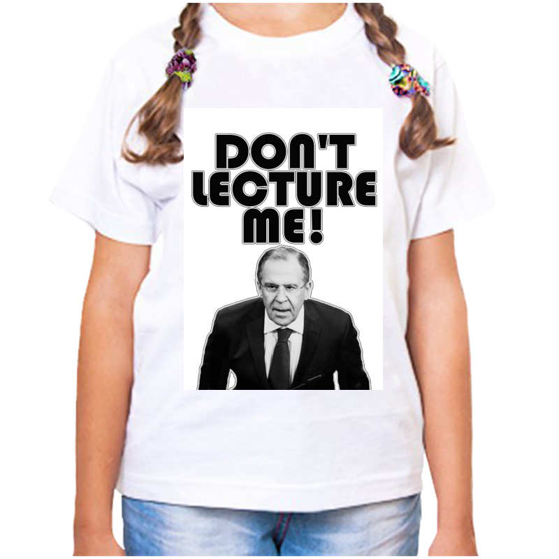 

Футболка девочке белая 34 р-р Лавров dont lecture me, Белый, fdd_lavrov_dont_lecture_me