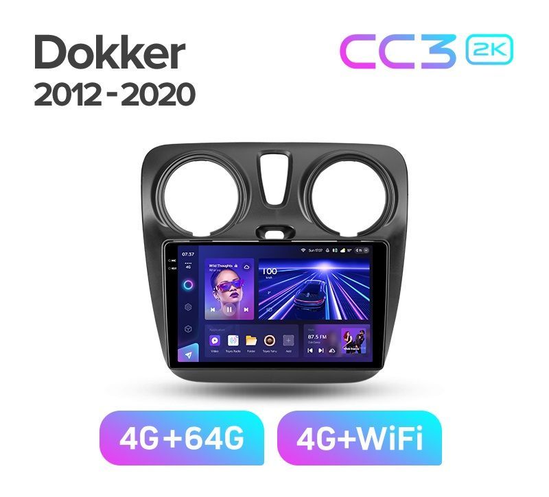 Магнитола TEYES CC3 2K 464ГБ RENAULT DOKKER 2012-2020 г 3689000₽