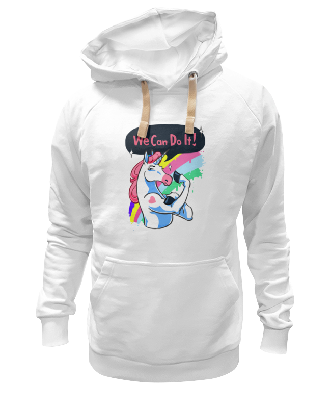 

Худи унисекс Printio We can do it! (unicorn) белое XS, Белый, We can do it! (unicorn)