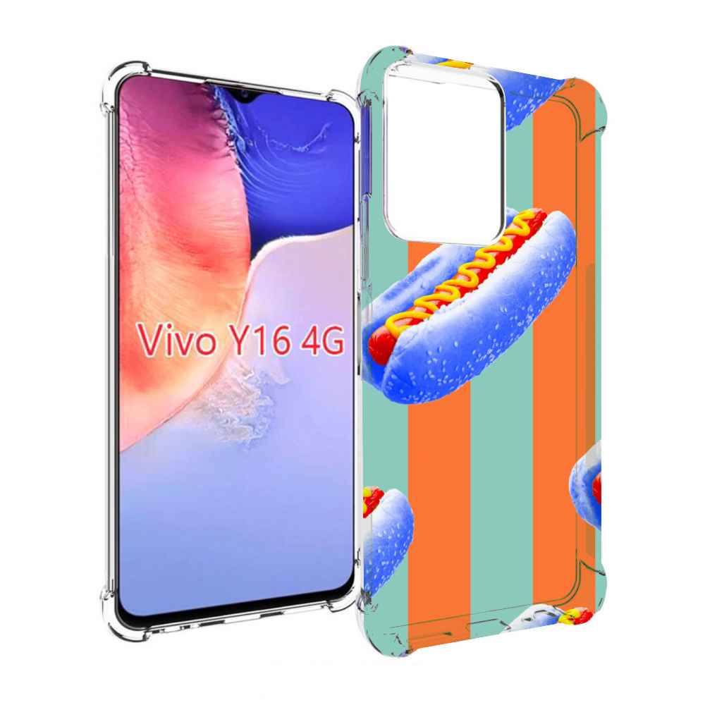 

Чехол MyPads синие хотдоги для Vivo Y16 4G/ Vivo Y02S, Прозрачный, Tocco