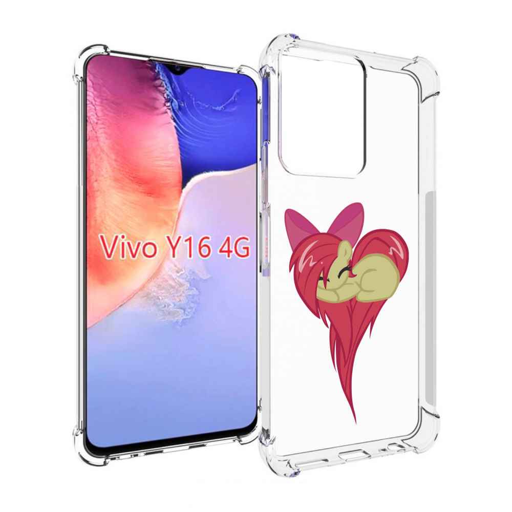 

Чехол MyPads сердце-из-пони для Vivo Y16 4G/ Vivo Y02S, Прозрачный, Tocco
