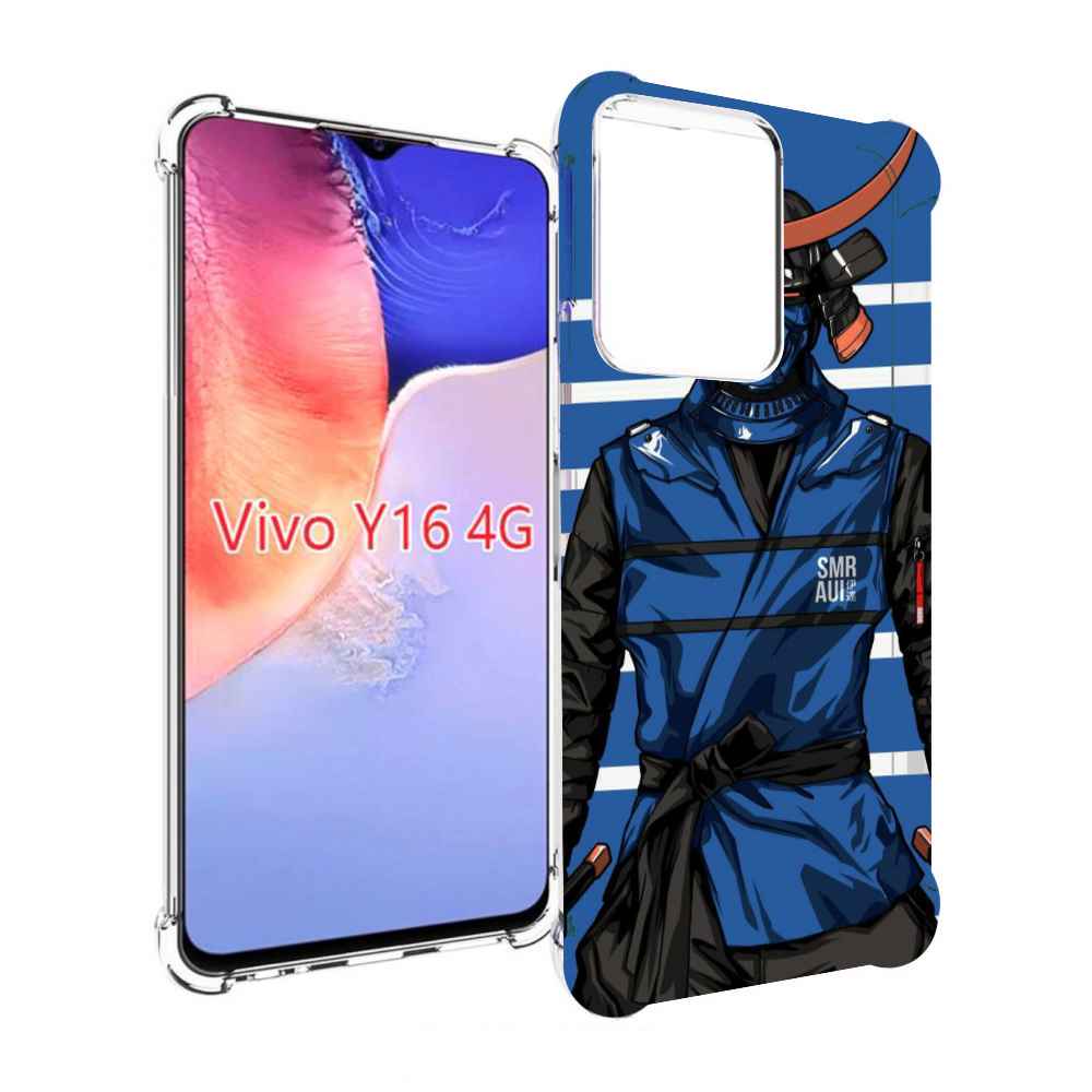 

Чехол MyPads самурай в синей форме для Vivo Y16 4G/ Vivo Y02S, Прозрачный, Tocco