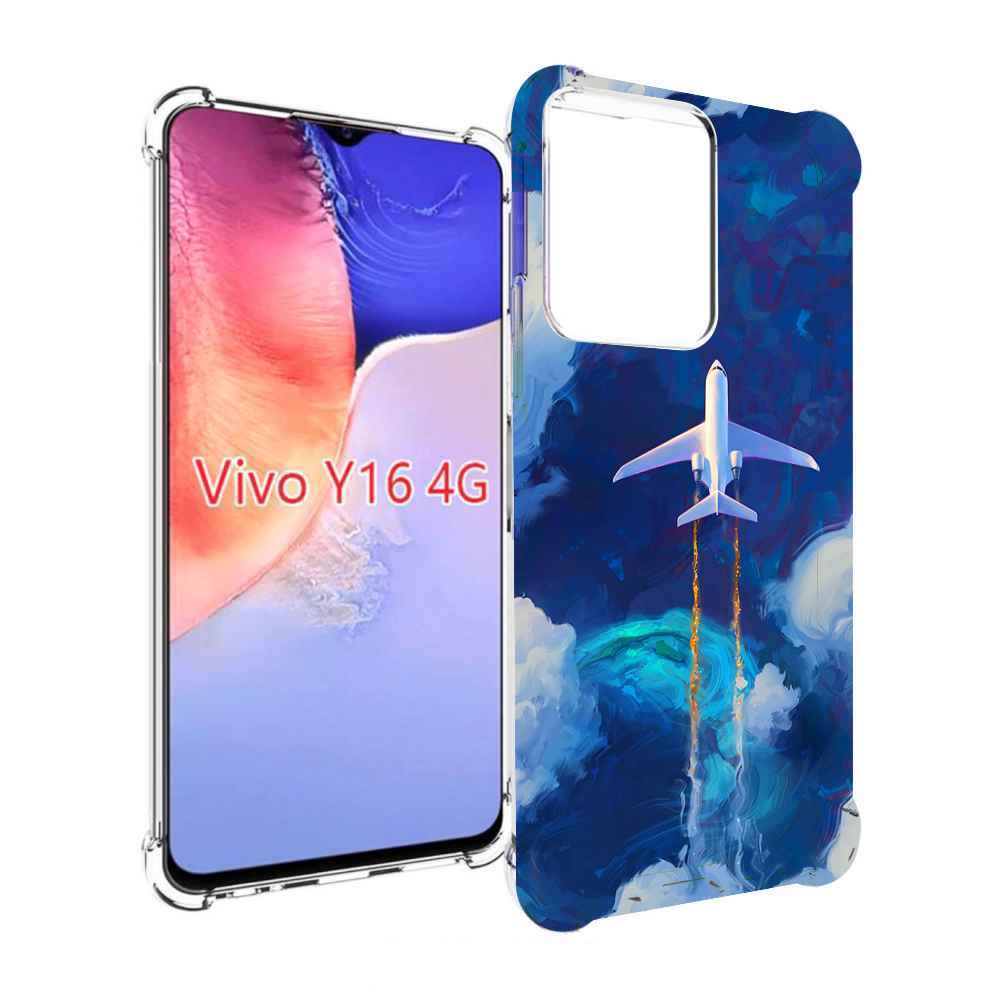

Чехол MyPads самолет-в-небе-рисунок для Vivo Y16 4G/ Vivo Y02S, Прозрачный, Tocco