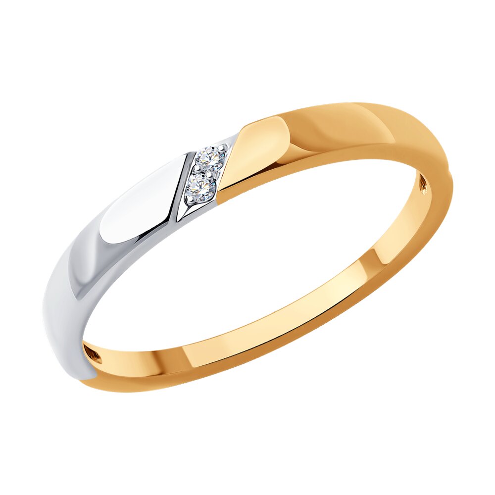 

Кольцо обручальное из красного золота с бриллиантом р.  Diamant 51-210-02000-1, 51-210-02000-1