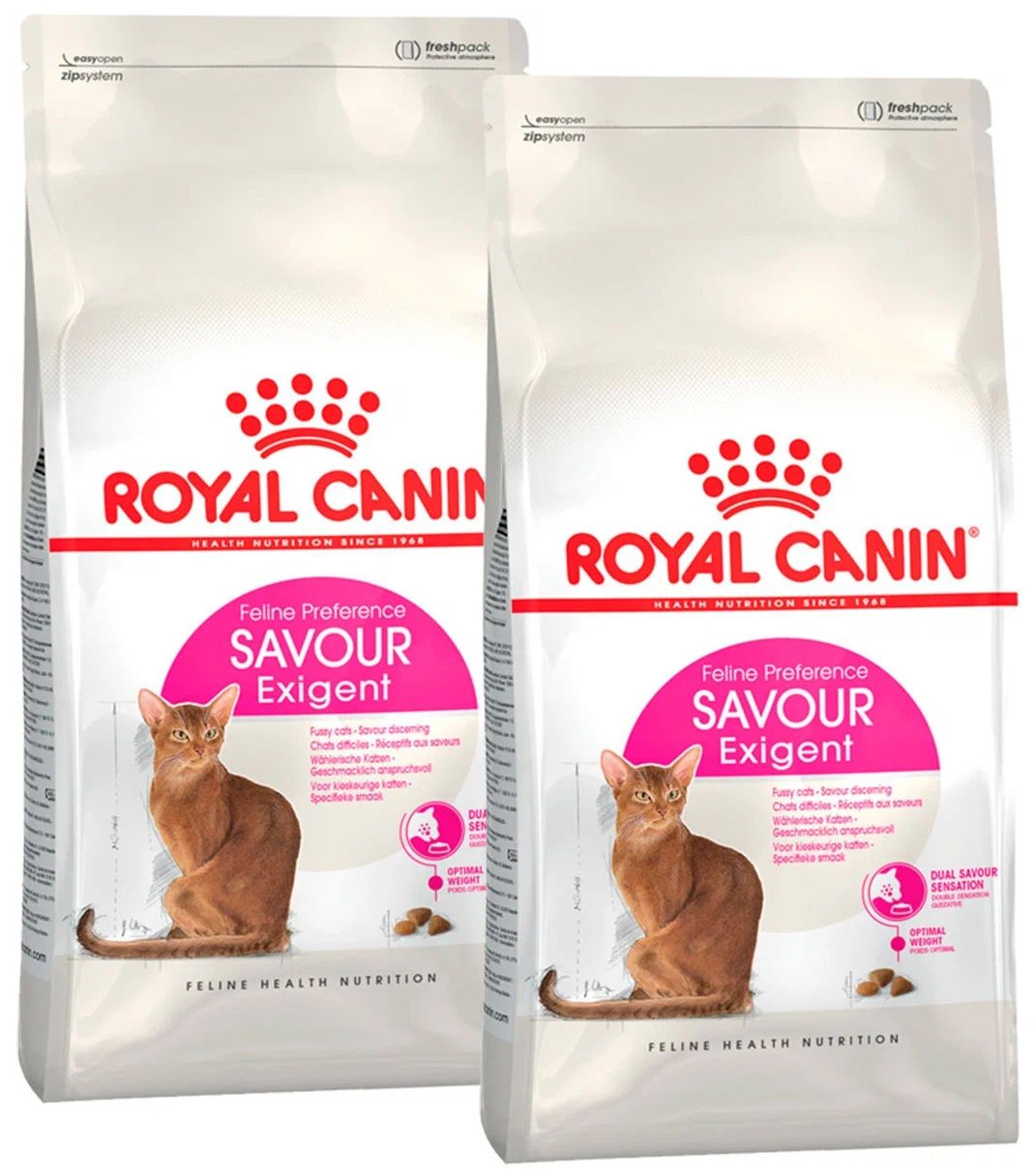 

Сухой корм для кошек ROYAL CANIN SAVOR EXIGENT для привередливых, 2шт по 2кг