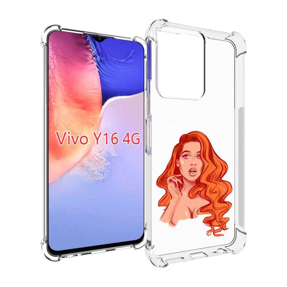 

Чехол MyPads рыжая-девушка-модельной-внешности женский для Vivo Y16 4G/ Vivo Y02S, Прозрачный, Tocco
