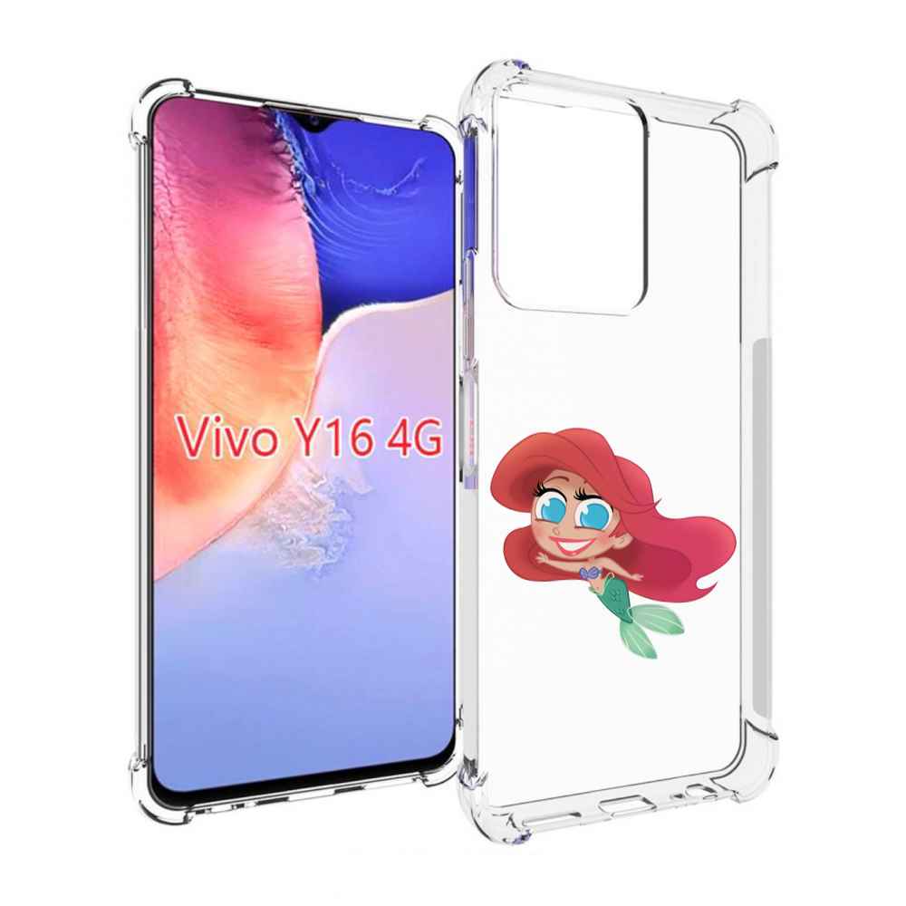 

Чехол MyPads русалка-мулатка для Vivo Y16 4G/ Vivo Y02S, Прозрачный, Tocco